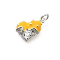 925 Sterling Silver Enamel Heart Ice Cream Charms