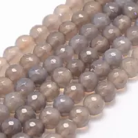 Natural Grey Agate Bead Strands