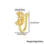 S925 Silver Heart Crown Cross Moon Nose Clip Fashion Jewelry