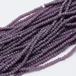 Faceted Rondelle Glass Beads Strands