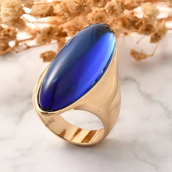 Resin Horse Eye Finger Rings
