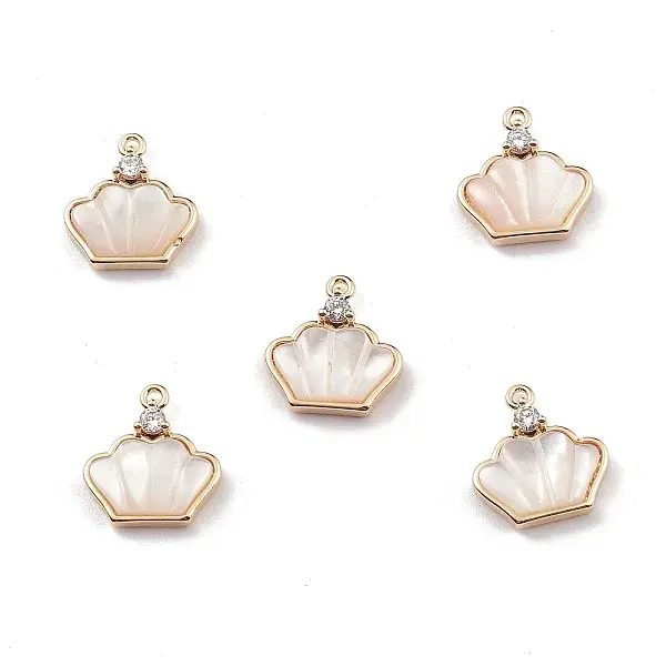 Natural Freshwater Shell Crown Charms