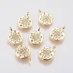 Brass Micro Pave Cubic Zirconia Charms