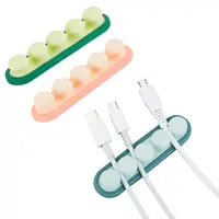 6Pcs 3 Colors Adhesive Silicone Cord Organizer