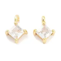 Brass with Cubic Zirconia Pendants