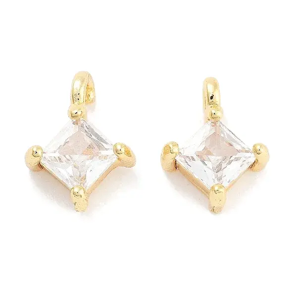 Brass with Cubic Zirconia Pendants