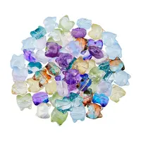 144Pcs 9 Colors Transparent Spray Painted Glass Beads