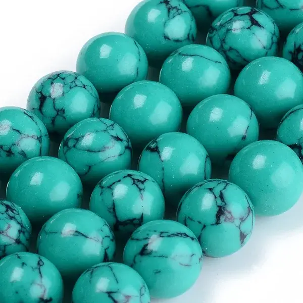 Synthetic Turquoise Beads Strand