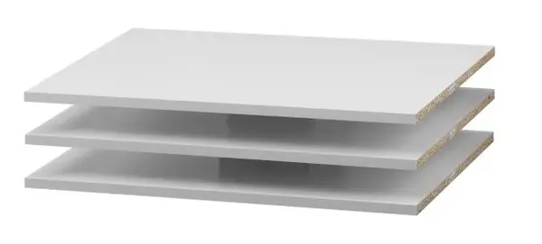 Sada 3 polic pro skříň ohio - šedá