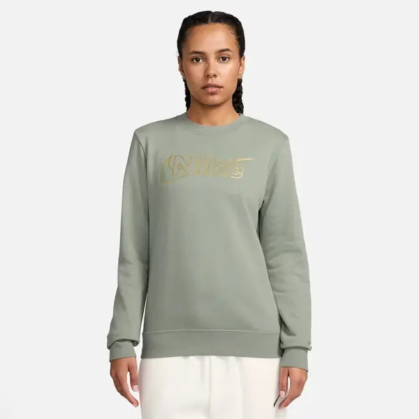 Nike Sportswear Club Fleece Womens Pullover Crew-Neck Sweatshirt XS