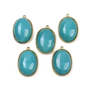 Dyed Natural White Jade Pendants