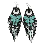 Bohemia Woven Glass Seed Bead Dangle Earrings