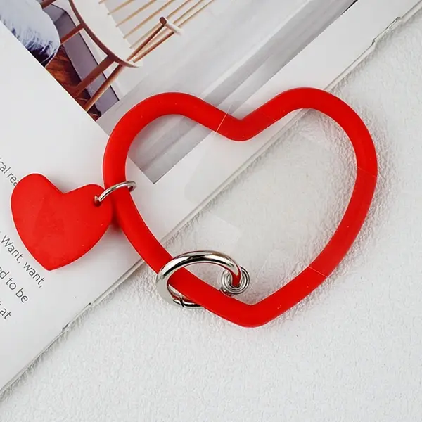 Silicone Heart Loop Phone Lanyard
