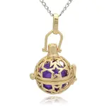 Golden Tone Brass Hollow Round Cage Pendants