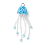 Glass Seed Beaded Jellyfish Pendants