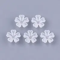 5-Petal Transparent Acrylic Bead Caps