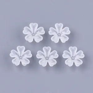 5-Petal Transparent Acrylic Bead Caps
