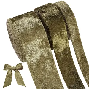 15 Yards 3 Styles Polyester Single Face Velvet Ribbons