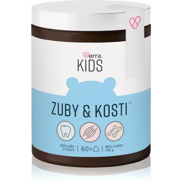 Verra KIDS Zuby & Kosti žvýkací měkké tobolky pro podporu zdraví kostí a zubů pro děti 60 ks