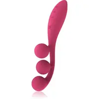 Satisfyer TRI BALL vibrátor se stimulátorem klitorisu Red 23,6 cm