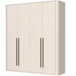 Čtyřdveřová šatní skříň s osvětlením renfri - kašmír