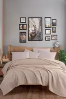 Přehoz 200x230 pique - cappuccino