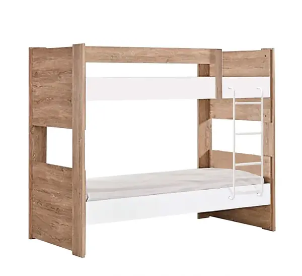 Patrová postel 90x200 brian - dub/bílá