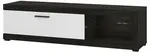 Tv stolek s osvětlením ronja - černé dřevo/bílá
