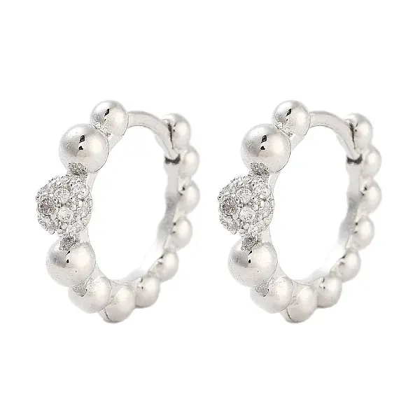 Rack Plating Round Brass Hoop Earrings