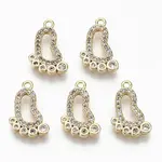 Brass Micro Pave Clear Cubic Zirconia Pendants