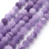 Natural Crackle Agate Beads Strands
