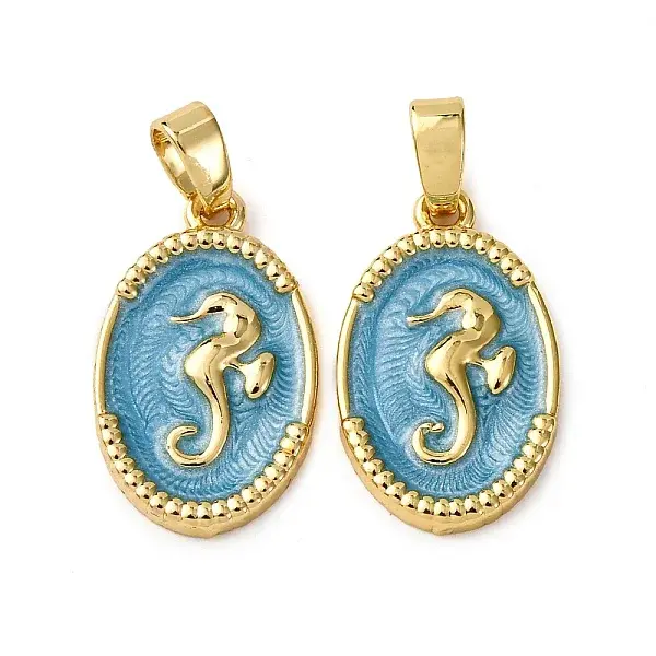 Brass Enamel Pendants