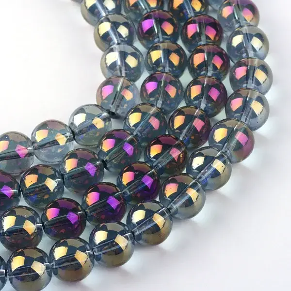 Electroplate Glass Beads Strands