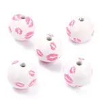 Spray Painted Natural Wood Beads