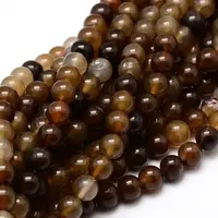 Dyed Natural Agate Round Beads Strands