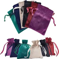 12Pcs 6 Colors Velvet Bags Drawstring Jewelry Pouches