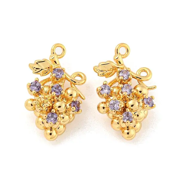 Brass Micro Pave Cubic Zirconia Pendants