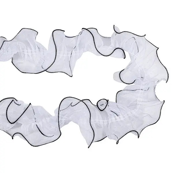 3 Bags 1M Polyester Pleated Lace Ribbon