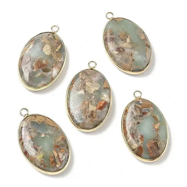Dyed Synthetic Imperial Jasper Pendants