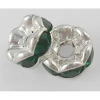 Brass Rhinestone Spacer Beads