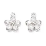 Rack Plating Brass Cubic Zirconia Charms