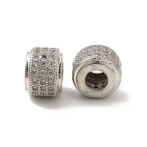 Rack Plating Brass Cubic Zirconia Beads