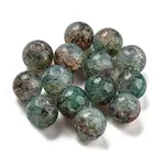 Transparent Spray Painting Crackle Glass Beads