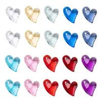 100Pcs 10 Colors Transparent Acrylic Charms