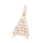 Golden Plated Brass Micro Pave Clear Cubic Zirconia Pendants