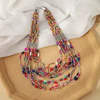 Bohemia Style Glass Seed Bead Multi-strand Necklaces