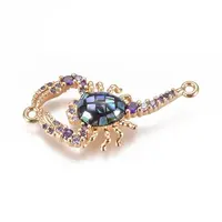 Brass Micro Pave Cubic Zirconia Links