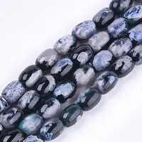 Natural Fire Crackle Agate Beads Strands