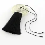 Polyester Tassel Pendant Decorations with Antique Silver CCB Plastic Findings