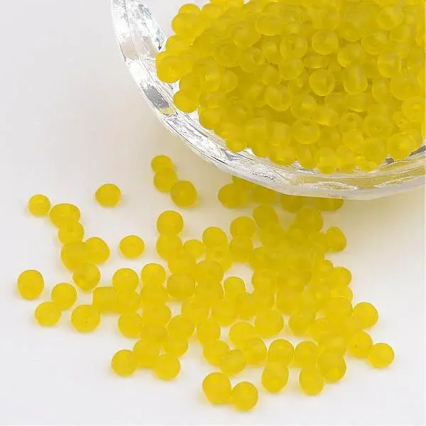 6/0 Frosted Round Glass Seed Beads
